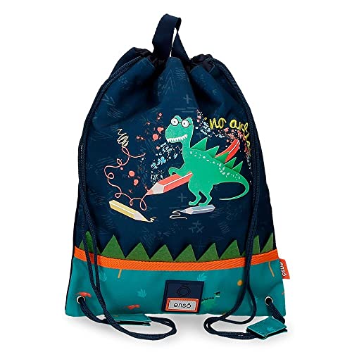 Saco de Merenda ENSO Dino Artist (Multicor) Enso - Mochilas - multicor, fecho, correia ajustável, bolsa interior