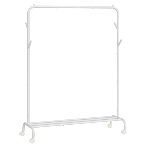 Saco de Roupas SONGMICS com Rodas (Branco - Aço) SONGMICS - Conjuntos de móveis - 30 kg, rodas, tampa fácil, alça transporte