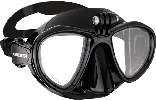 Máscara de mergulho Cressi Action Cam Mask Cressi - Máscaras de mergulho e snorkeling - abs, preto, azul, compatível cressi
