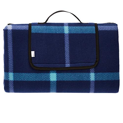 Manta de Campismo AMZBASICS (Azul - Algodão - 200x200 cm) Amazon - Mantas de piquenique - algodão, 200x200 cm, 150 g/m², estrelas