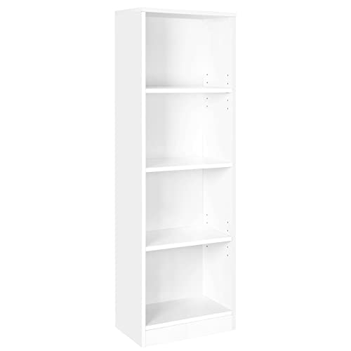Estante VASAGLE Branco (40x24x121.5cm - MDF) VASAGLE - Estantes e prateleiras de pé - MDF, branco, 2 prateleiras, 3 compartimentos