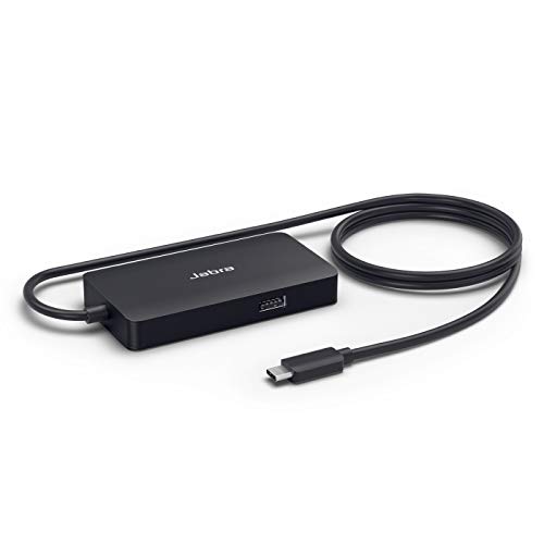 Hub JABRA Evolve 65e MS Stereo USB-C - Preto Jabra - Concentradores usb e firewire - usb-c, hdmi, vga, rj-45, ms teams