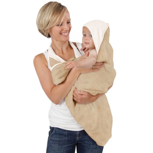Toalha de Banho Cuddledry 100% Algodão Bege e Branco Cuddledry - Toalhas de banho e panos de limpeza - algodão, absorvente, capa dupla, bege, branco