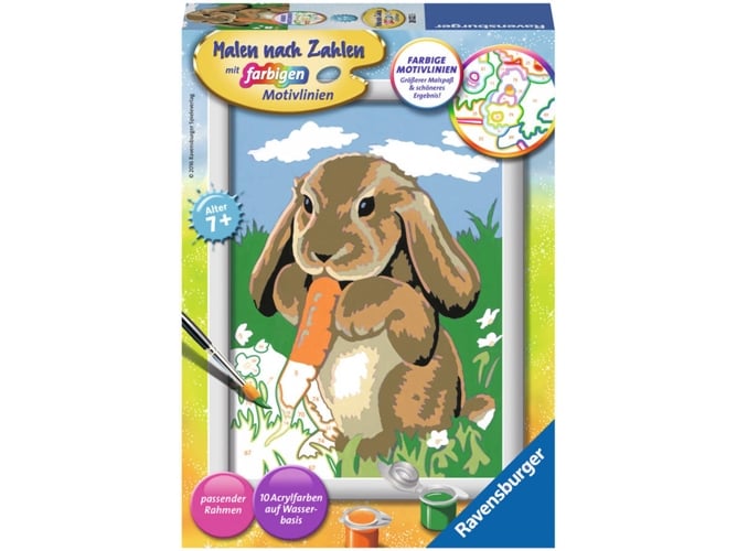 Livro e página para colorir RAVENSBURGER 4005556280223 Ravensburger - Kits de desenho e pintura - página branca, esquema de cores, lápis de cor