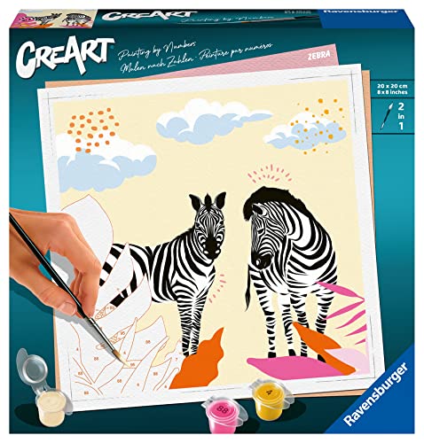 Pintura de Ravensburger Cebra (Idade Mínima Recomendada: 14 anos) Ravensburger - Kits de desenho e pintura - pintura, ravensburger, cebra, idade mínima recomendada