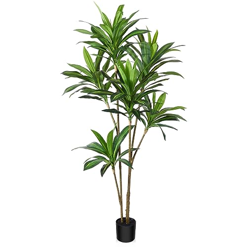 Planta Artificial DRACAENA 180CM (Azul - 180 cm) CROSOFMI - Casa e jardim - alta qualidade, folhas realistas, 180cm, poliuretano