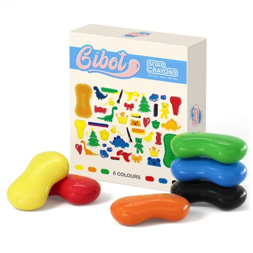 Lápis de Cera GIBOT com Forma de Sabonete Gibot - Brinquedos - cera natural, biodegradável, bebé, forma sabonete