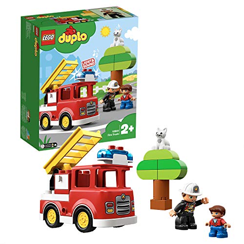 LEGO DUPLO 10901 Camião de Resgate do Bombeiro LEGO - Blocos de encaixe - lego duplo, camião de resgate, bombeiro, salva vida, gato, árvore