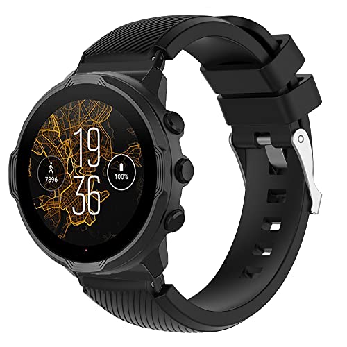 Bracelete FEYSENTOE 001-0094 (Suunto - Preto) FeiXuTe - Acessórios para monitor de atividades - alumínio, preto, 21.7 cm