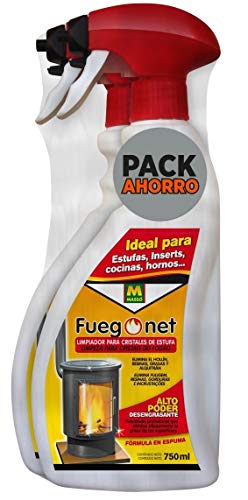 Limpeza de Vidros para Fogões FOGONET Pack 2X750 Ml Fuegonet - Desinfetantes domésticos - limpeza, vidros, fogões, pack, 750 ml