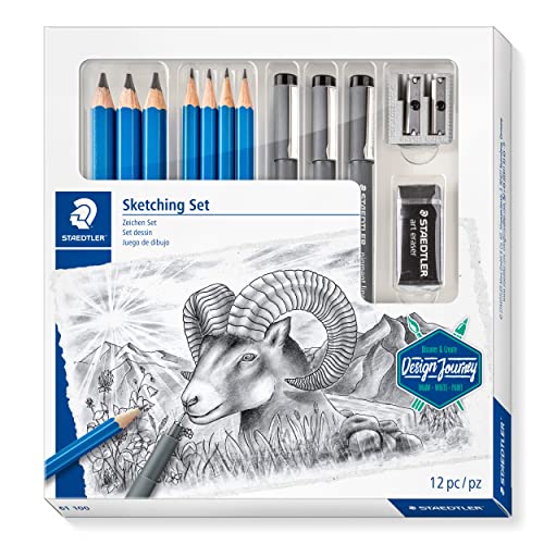 Lápis de Carvão STAEDTLER Sketching Design Journey (Multicor - 5 Unidades) Staedtler - Kits de desenho e pintura - multicor, 5 unidades