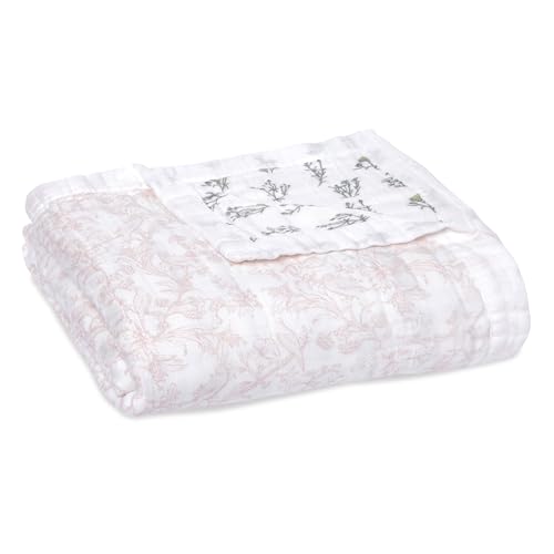 Manta ADEN + ANAIS Floral (Algodão - Rosa) Aden & Anais - Cobertores - algodão, rosa, floral, cobertura