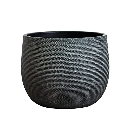 Vaso OLLY & ROSE Cerâmico Grande Preto (25cm) Olly & Rose - Vasos e canteiros - cerâmico, grande, preto