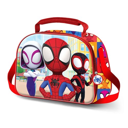 Lancheira SPIDERMAN Marvel Spiderman Streets (Multicor - 25.5x20cm) KARACTERMANIA - Lancheiras e sacos - compartimento térmico, fecho éclair, asa superior reforçada, alça ajustável