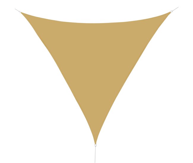 Guarda-Sol Outsunny Triangular Poliéster Cor de Areia - 300 x 300 x 300 cm Outsunny - Guarda-sóis e toldos de exterior - triangular, poliéster, cor de areia, 300x300x300cm