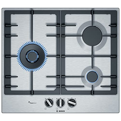 Placa de Gás BOSCH PCC6A5B90 (Gás Butano-Propano - 59.2 cm - Inox) Bosch - Cooktops - gás butano, gás propano, 59.2 cm, inox