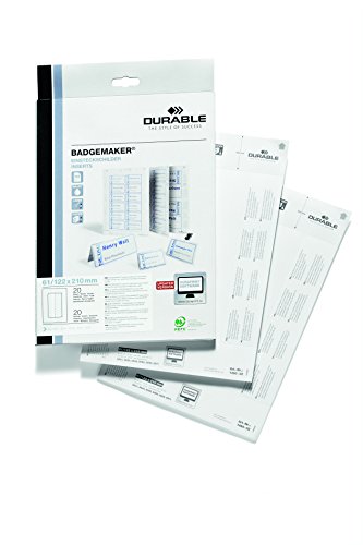 Etiqueta para Impressão FOR TABLE PLACE NAME HOLDER Durable - Papel de impressora e copiadora - etiqueta, impressão, 40x60mm, resistente ao calor