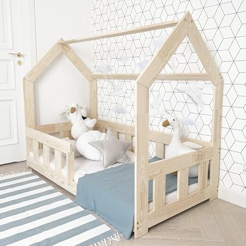 Casa de Madeira SKANDIHAUS 90X180 (Castanho) Skandi Hausbett - Conjuntos de móveis - 90x180, castanho, MDF, 8,5 kg