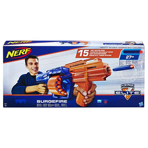 Lançador de Dardos HASBRO Nerf Elite Surgefire (Idade Mínima: 8 anos) Hasbro - Armas de brinquedo e acessórios - lança-dardos, NERF Elite, surgefire, idade mínima: 8 anos