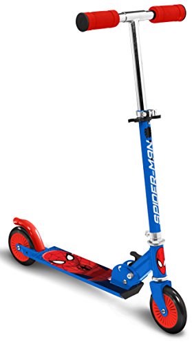 Trotinete Infantil SPIDERMAN (Idade Mínima Recomendada: 5 anos) STAMP - Patinetes elétricos - alumínio, rodas Spiderman, dobrável, altura ajustável