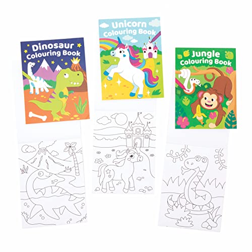 Livro para Colorir BAKER ROSS Mini Books (Idade Mínima: 3) Baker Ross - Livros - livros mini, colorir, selva, unicórnio, dinosaurio, vida marina