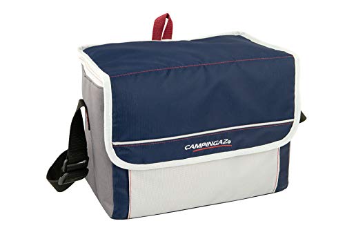 Campingaz Fold'n Cool Geladeira azul 10l Campingaz - Porta-alimentos e bebidas - 10L, 8 garrafas, isolamento espumoso, fecho com corda