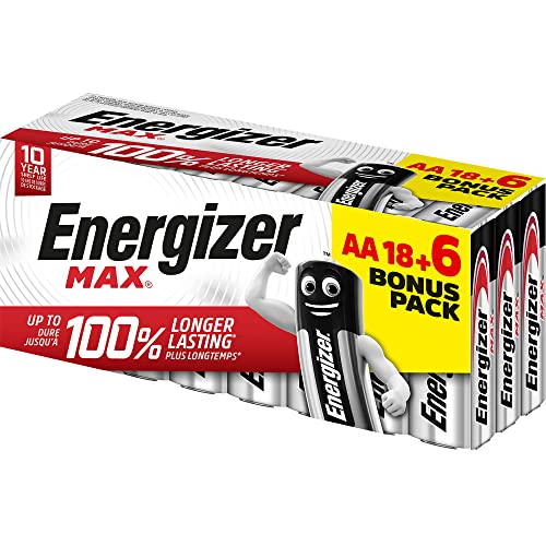 Pilhas Energizer MAX LR06 (186) - 1.5V - 186 unidades Energizer - Baterias - nícilo-hidreto metálico, 2000 mAh, 1.5v, caixa