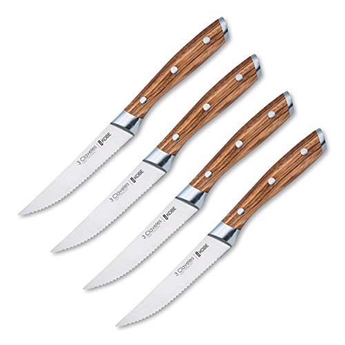 Conjunto de Facas PRACTICDOMUS 3 (Castanho) 3 Claveles - Facas de cozinha - conjunto, facas, practicdomus 3, castanho