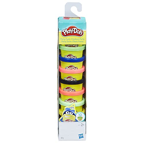 Plasticina Hasbro Play-Doh Plastifesta (Idade mínima recomendada: 3 anos) Hasbro - Massa de modelar e putty - 10 potes, cores diferentes, fácil de usar, cheiro reconhecível