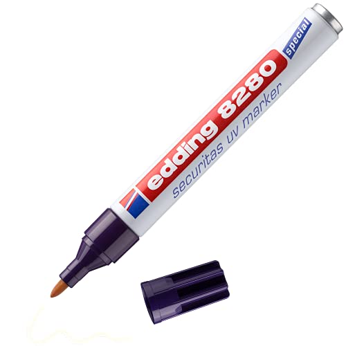 Marcador UV Invisible EDDING 8280 Preto (Ponta de 1.5 a 3mm) Edding - Marcadores e marcadores de texto - UV, ponta ajustável, 1.5-3mm