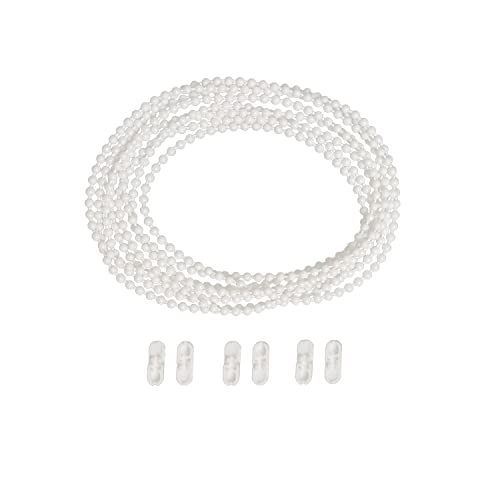 Fita para Cortinas com Contas HASAYAKI 3M HASAYAKI - Peças de reposição para tratamento de janelas - 3m, pvc, branco