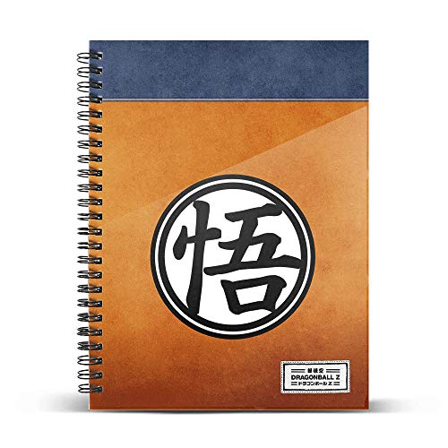 Caderno Pautado DRAGON BALL Symbol (A4) KARACTERMANIA - Cadernos e bloco de notas - dragon ball, caderno pautado, a4, capa impressão alta qualidade, margens coloridas, fecho elástico espiral