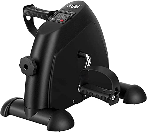 Bicicleta Estática AGM Static Pedals (Preto - 58x48.5x113cm) AGM EU - Bicicletas de exercício - resistência ajustável, almofadas anti-deslizantes, função de scan, display com 5 funções