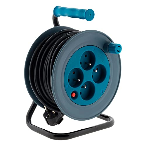 Enrolador de Cabos ZENITECH 3G1Mm2 15M Azul ZENITECH - Fios de extensão - azul, plástico, 1,5 m