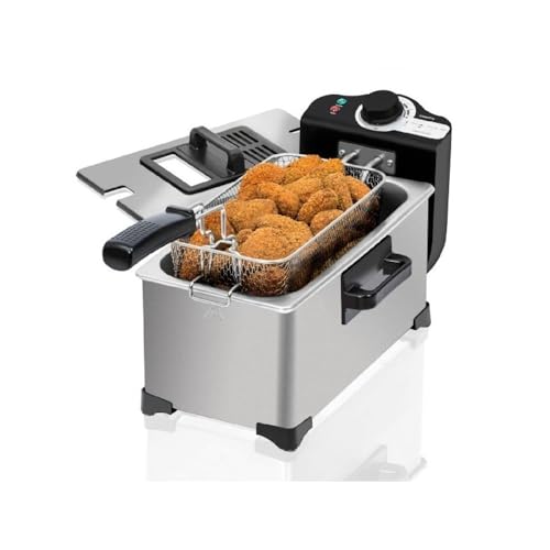 Fritadeira CECOTEC CleanFry 3000 FullInox Cecotec - Fritadeiras - 3 L, 2000 W, 170-190 °c, filtro de odores, indicador de óleo