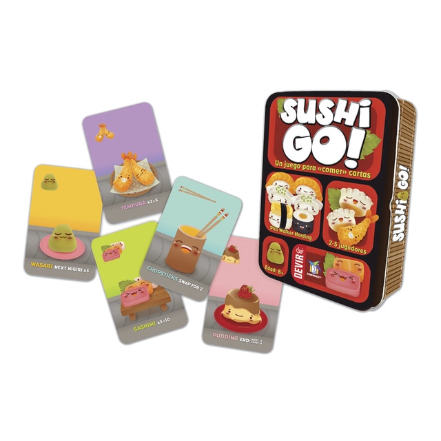 Jogo de Tabuleiro DEVIR Sushi Go! (Idade Mínima Recomendada: 8 anos) Devir - Jogos - jogo de tabuleiro, 8 anos, cartas, rápido