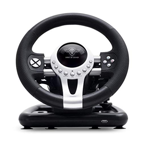 Volante + Pedais SPIRIT OF GAMER Pro 2 (Multiplataforma) Spirit Of Gamer - Controladores de jogo - volante, pedais, multiplataforma