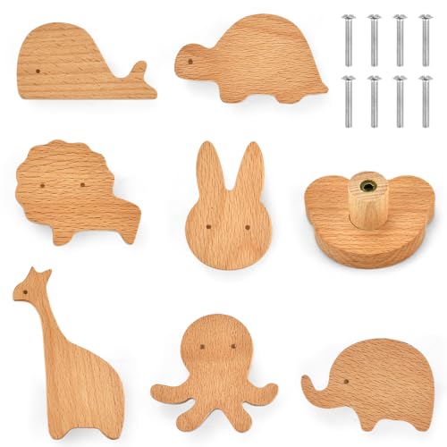 Pomo para Gaveta SLTAXAR 8 PCS (Madeira - 7 x 7 cm) SLTAXAR - Puxadores e puxadores de armário - madeira, 7x7 cm, 8 pcs