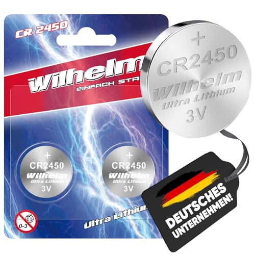 Pilhas Não Recarregáveis WILHELM CR2450 (2 unidades) Wilhelm - Baterias - WILHELM, CR2450, 2 unidades, não recarregáveis