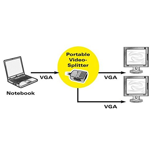 Multiplicador de Vídeo VALUE PORTABLE VGA (VGA) Value - Áudio - dupla monitorização, 250MHz, 1920x1440, cabo usb