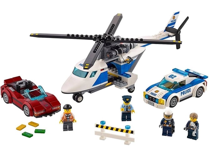 LEGO City - Perseguição em Alta Velocidade (Idade Mínima: 5) LEGO - Blocos de encaixe - lego city, perseguição, carro desportivo, polícia, helicóptero