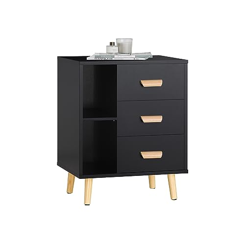 Mesa Auxiliar SOBUY FBT95-SCH (Preto - Melamina - 48x40x60 cm) sobuy - Mesinhas de cabeceira - preto, melamina, 48x40x60 cm
