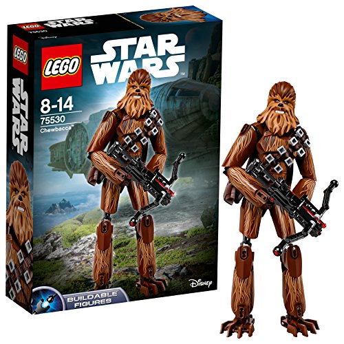 LEGO Star Wars: A Figura Articulada de Chewbacca (Idade Mínima Recomendada: 7 anos) LEGO - Blocos de encaixe - articulada, disparador, mala, mochila