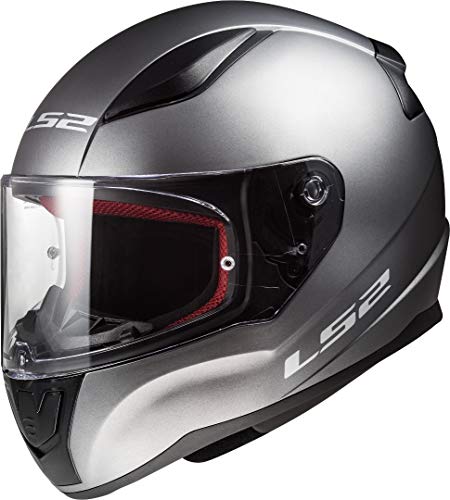 Capacete Unisexo LS2 Rapid Matt Titanium (Tamanho Único) LS2 - Capacetes de motocicleta - unisexo, LS2 Rapid, titanium, poliuretano, 89 dB