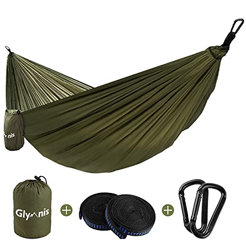 Cama de Campismo GLYMNIS Ultraligera (Verde - 275 x 140 cm) Glymnis - Redes de descanso - ultraligera, aço, 2 colchões, nylon