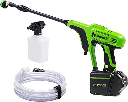 Máquina de lavar a pressão GREENWORKS G24PW GREENWORKS - Lavadoras de alta pressão - 300W, 24 bar, 180l/h, pico duplo