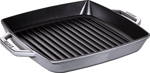 Grelhador Quadrado 33Cm Com Asas Da Staub 12013318 - Cinza STAUB - Chapas e grelhadores - aço, 33 cm, cinzento