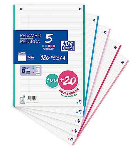 Oxford Perforated Pastel Colour 12mm A4 120 Oxford - Papel de arte e artesanato - borracha, perfurado, 120 x 12 mm, a4