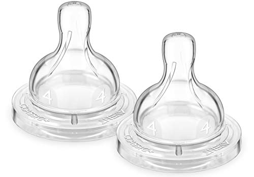Tetina PHILIPS Flujo rápido y 4 orificios (0-6 meses) Philips - Bicos e forros para mamadeiras de bebê - fluxo rápido, 4 orifícios, sem BPA, silicone
