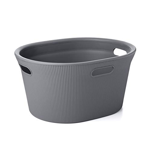 Cesto de Roupa TATAY Baobab (Preto - 35 L) TATAY - Cestos de roupa - 3,5 L, polímeros, antracite, interiores e exteriores